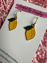 Load image into Gallery viewer, Lemon Charm Earrings
