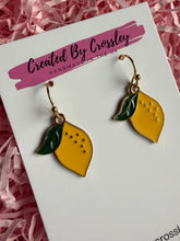 Load image into Gallery viewer, Lemon Charm Earrings
