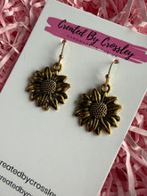 Load image into Gallery viewer, Sunflower Charm Earrings
