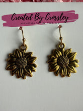 Load image into Gallery viewer, Sunflower Charm Earrings
