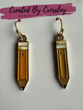 Load image into Gallery viewer, Pencil Charm Earrings
