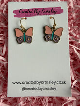 Load image into Gallery viewer, Colourful Butterfly Earrings
