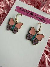 Load image into Gallery viewer, Colourful Butterfly Earrings
