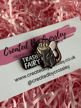 Load image into Gallery viewer, “Trash Fairy” Possum Pin Badge
