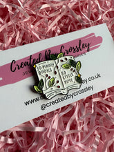 Load image into Gallery viewer, “So many books so little time” Book Pin Badge
