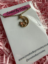 Load image into Gallery viewer, Moon Star Charm Necklace
