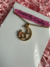 Load image into Gallery viewer, Moon Star Charm Necklace
