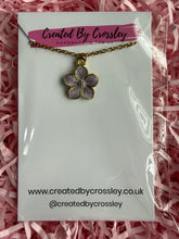 Load image into Gallery viewer, Purple Flower Charm Necklace
