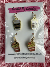 Load image into Gallery viewer, Coffee and Cake Earring Duo
