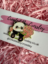 Load image into Gallery viewer, Rose Panda Pin Badge
