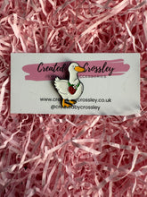 Load image into Gallery viewer, Strawberry Duck Pin Badge

