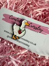 Load image into Gallery viewer, Strawberry Duck Pin Badge

