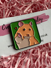 Load image into Gallery viewer, Hamster Pin Badge
