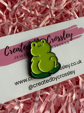 Load image into Gallery viewer, Cheeky Frog Pin Badge
