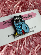 Load image into Gallery viewer, Trash Panda Raccoon Pin Badge
