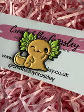Load image into Gallery viewer, Leafy Axolotl Pin Badge
