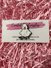 Load image into Gallery viewer, Skateboard Duck Pin Badge

