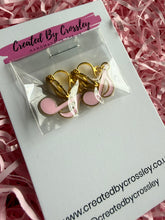 Load image into Gallery viewer, Pink Music Note Clip On Earrings
