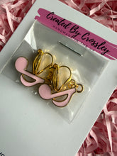 Load image into Gallery viewer, Pink Music Note Clip On Earrings
