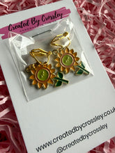 Load image into Gallery viewer, Sunflower Clip On Earrings
