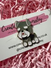 Load image into Gallery viewer, Grey Dog Pin Badge
