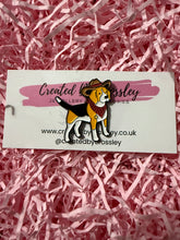 Load image into Gallery viewer, Cowboy Dog Pin Badge
