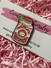 Load image into Gallery viewer, Strawberry Jar Pin Badge
