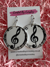 Load image into Gallery viewer, Large Music Charm Earrings

