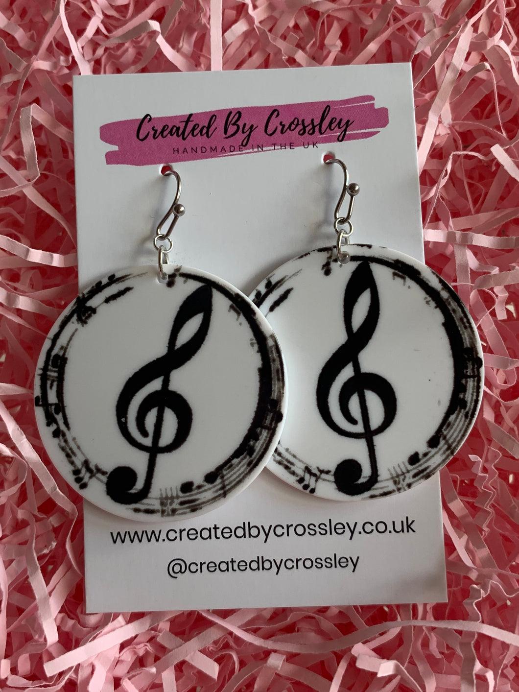 Large Music Charm Earrings