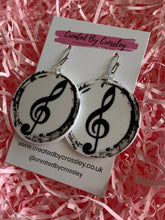 Load image into Gallery viewer, Large Music Charm Earrings
