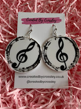 Load image into Gallery viewer, Large Music Charm Earrings
