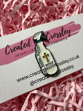 Load image into Gallery viewer, “Not today satan Holy water” Spray Bottle Pin Badge
