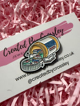 Load image into Gallery viewer, “Serotonin Booster” Books Pin Badge
