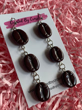 Load image into Gallery viewer, Coffee Bean Trio Charm Earrings
