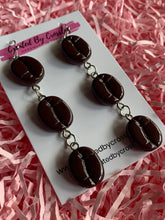 Load image into Gallery viewer, Coffee Bean Trio Charm Earrings
