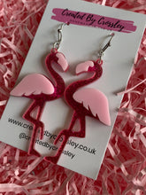 Load image into Gallery viewer, Flamingo Charm Earrings
