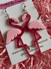 Load image into Gallery viewer, Flamingo Charm Earrings
