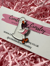 Load image into Gallery viewer, Book Reading Duck/Goose Pin Badge

