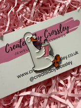 Load image into Gallery viewer, Book Reading Duck/Goose Pin Badge
