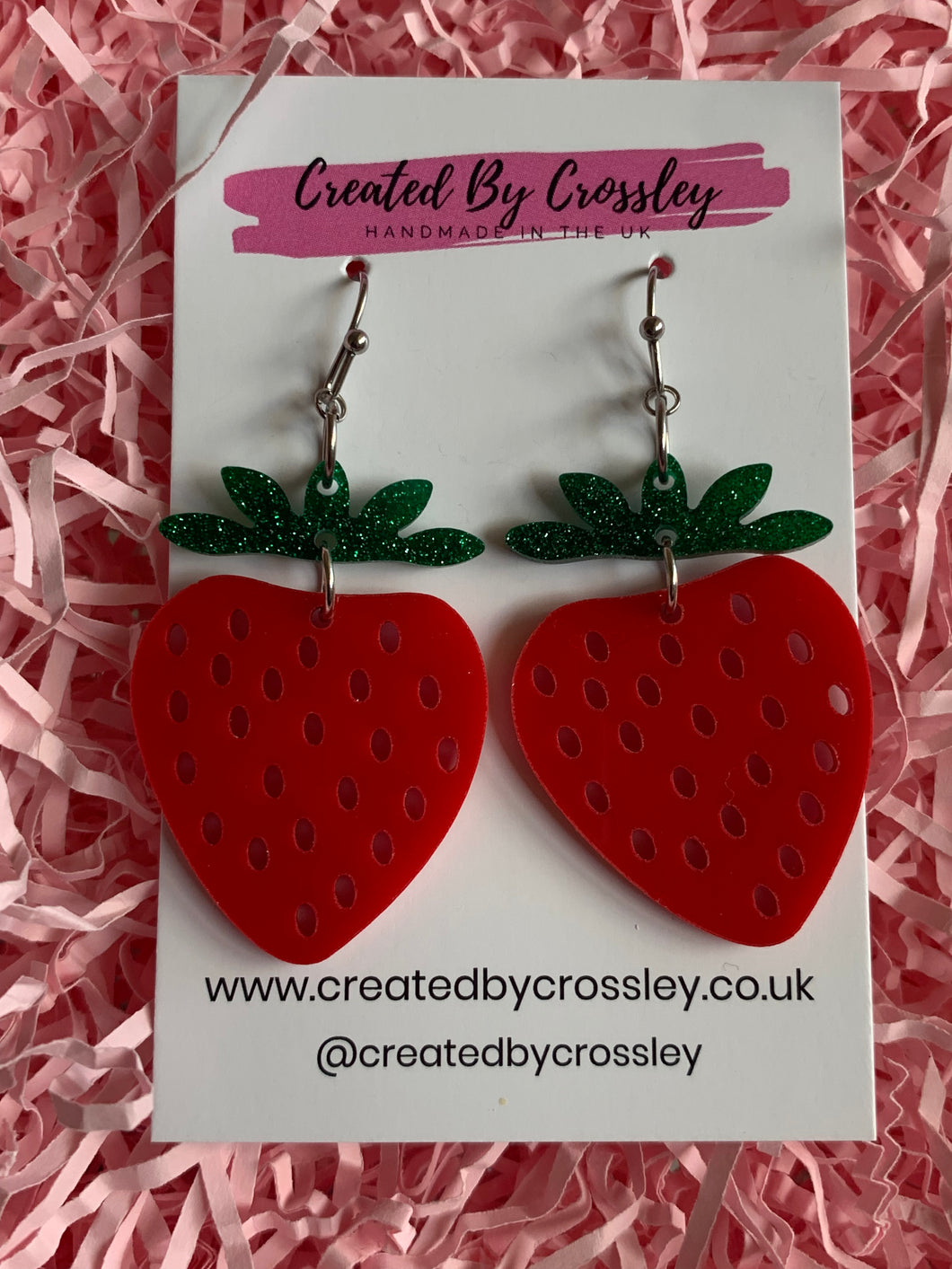 Statement Strawberry Charm Earrings