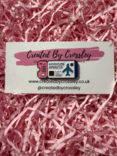 Load image into Gallery viewer, “Adventure Awaits” Airplane Ticket Pin Badge
