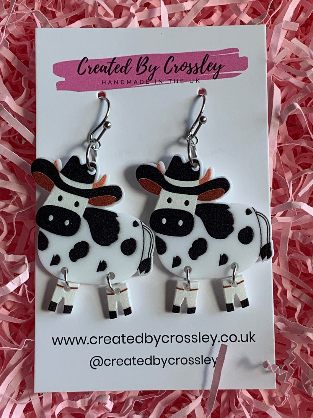 Cow Charm Earrings