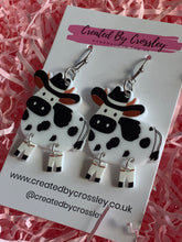 Load image into Gallery viewer, Cow Charm Earrings
