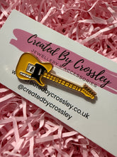 Load image into Gallery viewer, Yellow Guitar Pin Badge

