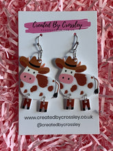 Load image into Gallery viewer, Cow Charm Earrings
