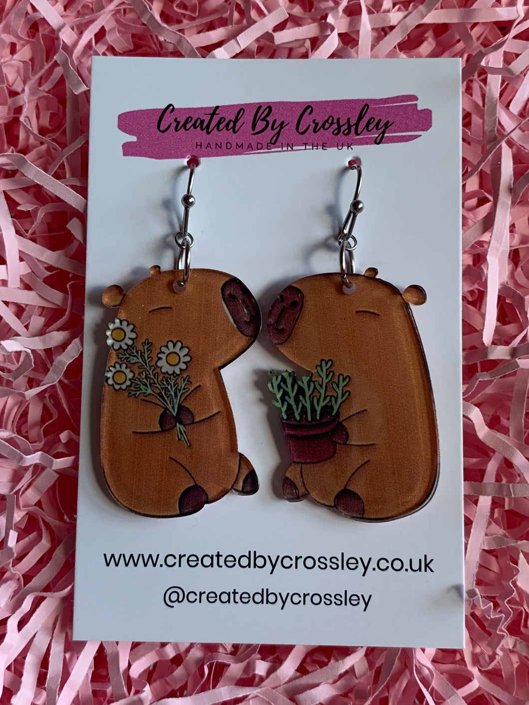 Large Capybara Earrings