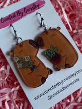 Load image into Gallery viewer, Large Capybara Earrings
