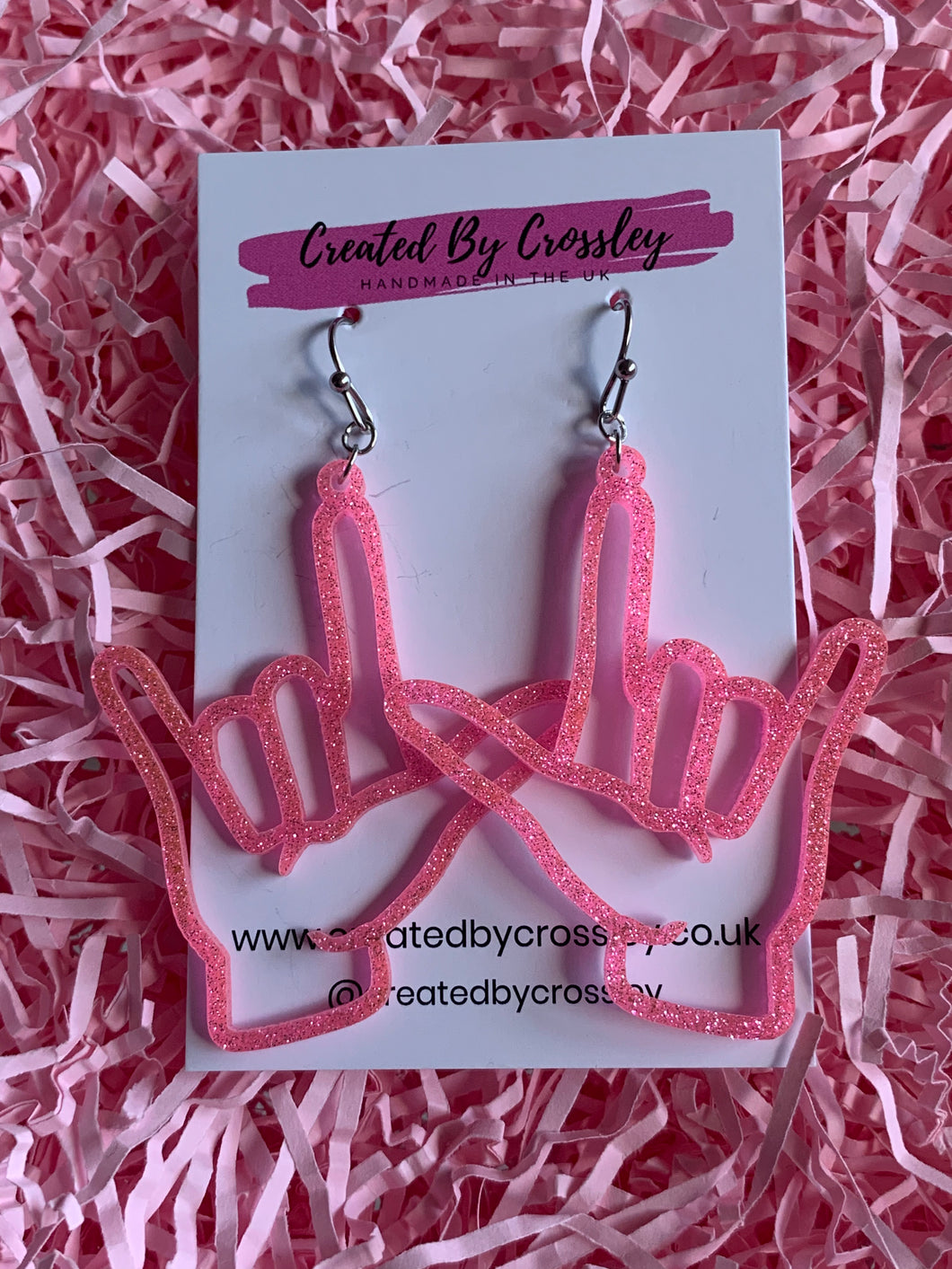 Giant Hand Charm Earrings