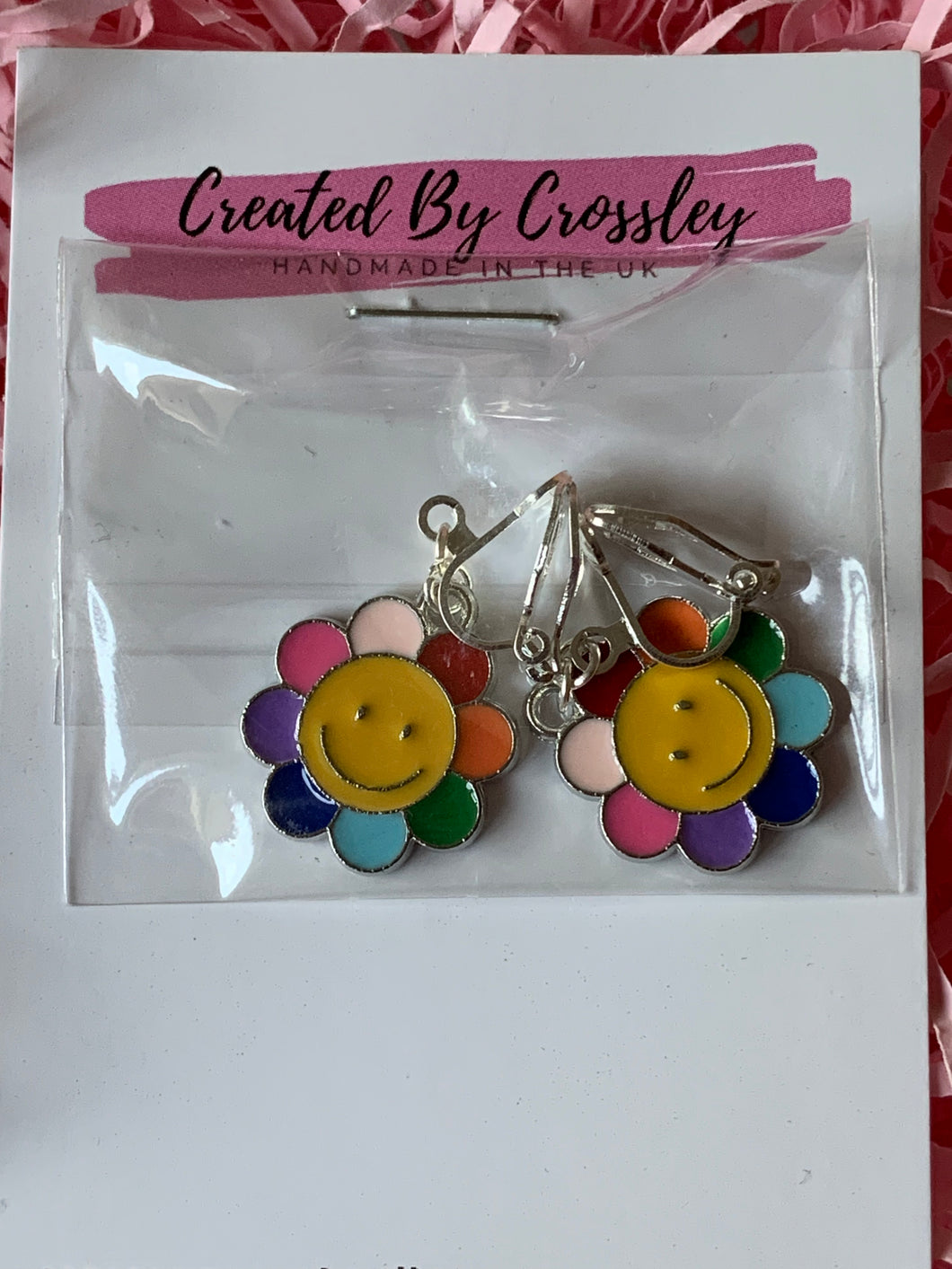 Happy Flower Clip On Earrings