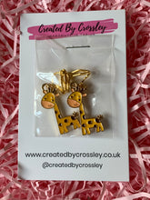 Load image into Gallery viewer, Giraffe Clip On Earrings
